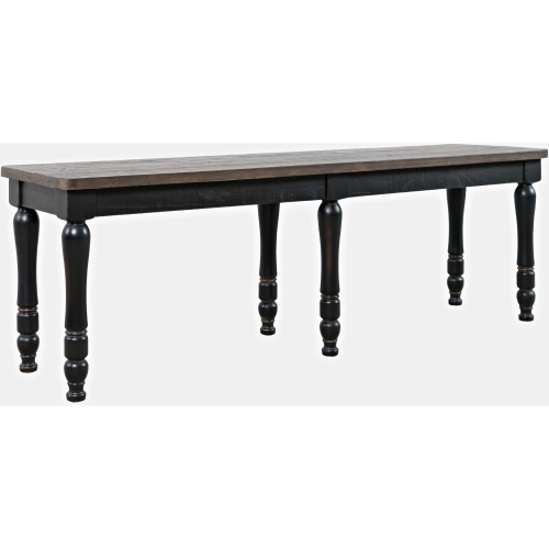 Madison County 54" Dining Bench in Pine & Vintage Black & Barnwood